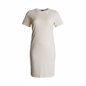 Buffalo David Bitton Cream and Pink Striped Mini Dress